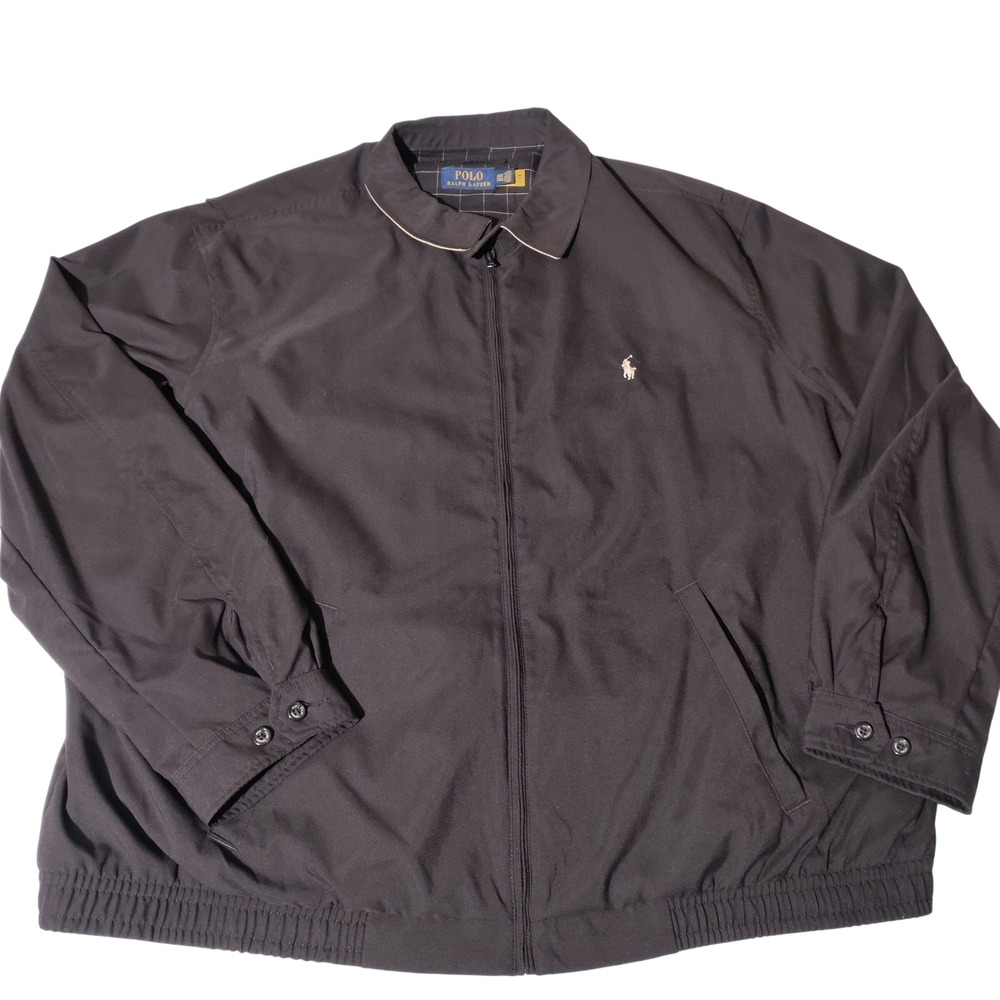 Polo Ralph Lauren 3XLT Brown / Black Bi-Swing Jacket Windbreaker Big and Tall